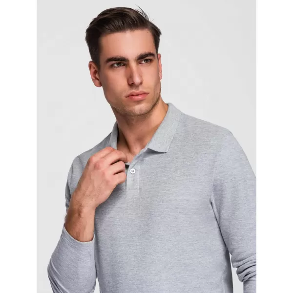  Tricou pentru bărbați OMBRE OM-POBL-0162 MELANGE GRI 