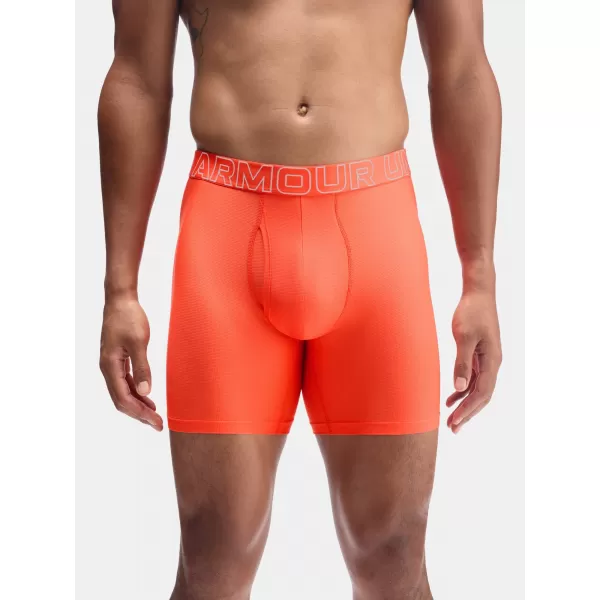  Boxeri pentru bărbați UNDER ARMOUR UA PERFORMANCE TECH MESH - SOLID 6IN - 1383884-690 ROŞU 