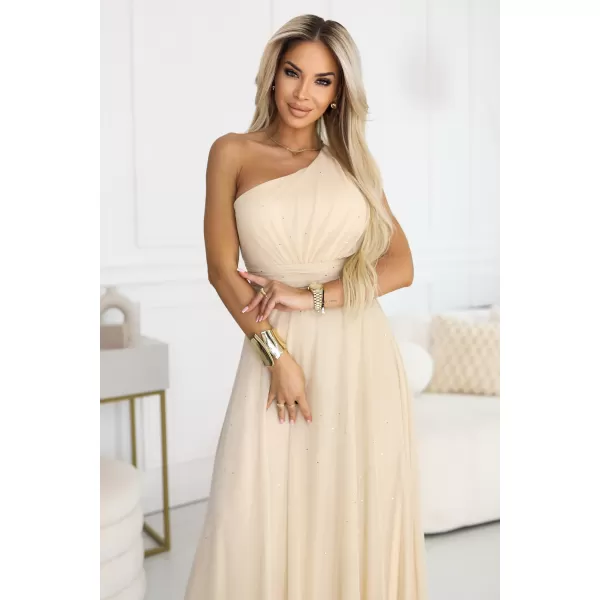  Rochie NUMOCO 656-2 BEJ ȘAMPANIE 