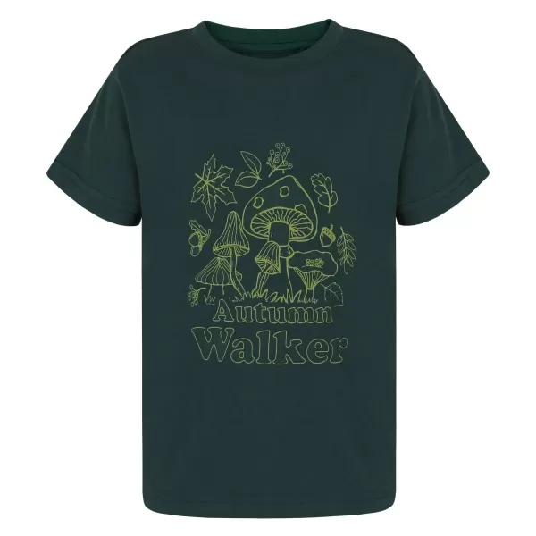  Tricou pentru copii HUSKY TEE MUSHROOM K VERDE ÎNCHIS 