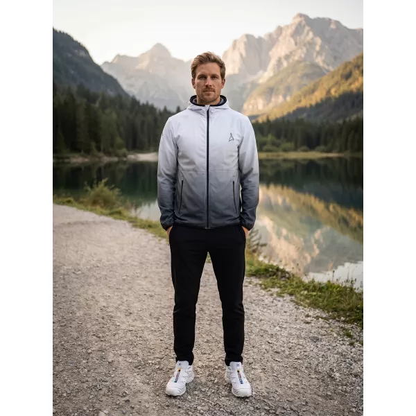  Jachetă softshell premium pentru bărbați ALTISPORT VOJ/ALM126JACK01 ALB-NEGRU 
