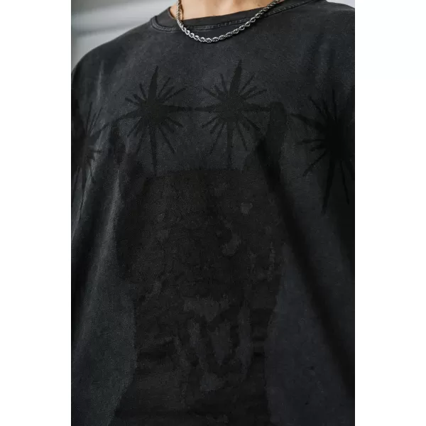  Tricou supradimensionat pentru bărbați NEBBIA x Sexsdreams 809 NEGRU 