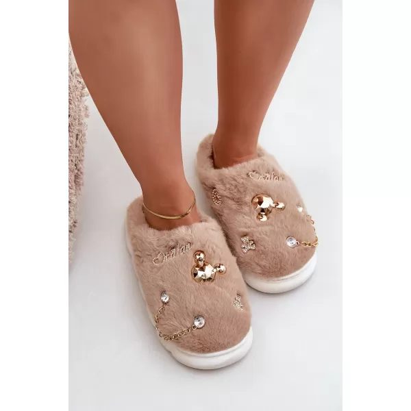  Papuci de damă BOTO IVELFEDI 35012 KAKI 