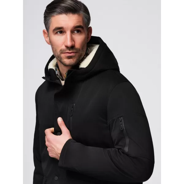  Palton bărbătesc OMBRE OM-JAPJ-0316 NEGRU 
