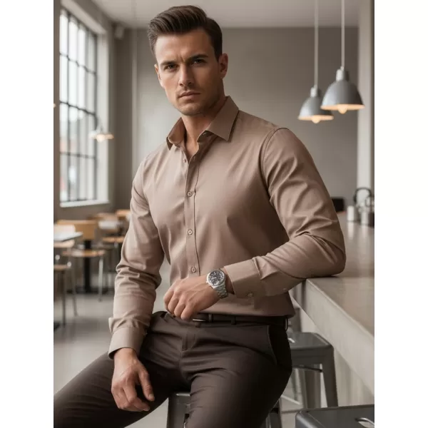  Cămașă pentru bărbați DSTREET DX2686 BEJ 