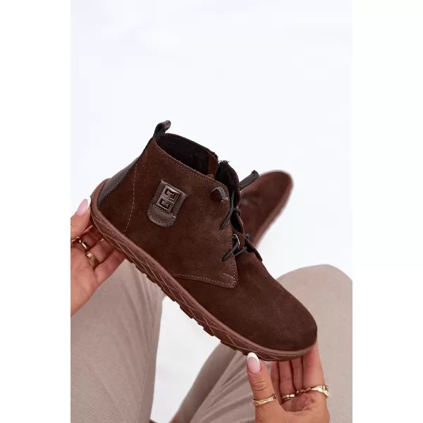  Pantofi de dama ZAZOO 30072 CIOCOLATĂ 