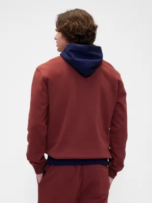 Hanorac pentru bărbați GAP LOGO PULLOVER HOODIE 795560-00 RUGINIU ARS