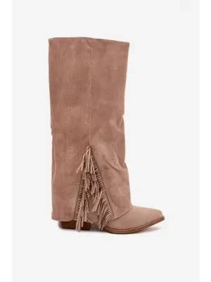 Pantofi de dama cu toc BOTO ZALIA 38568 KAKI