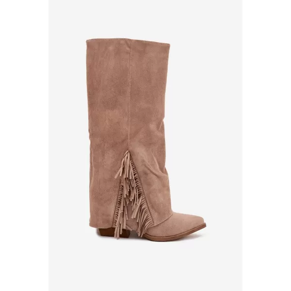  Pantofi de dama cu toc BOTO ZALIA 38568 KAKI 