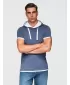 Tricou pentru bărbați OMBRE OM-TSCT-0256 MELANGE ALBASTRU ÎNCHIS