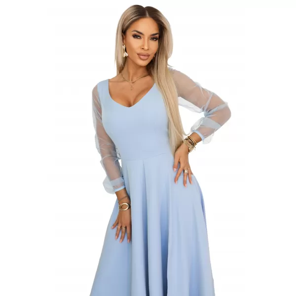  Rochie NUMOCO 640-5 ALBASTRU DESCHIS 