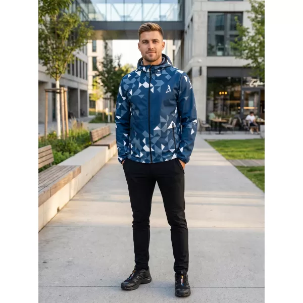 Jachetă softshell premium pentru bărbați ALTISPORT VOJ/ALM108JACK01 BLEUMARIN/ALB 