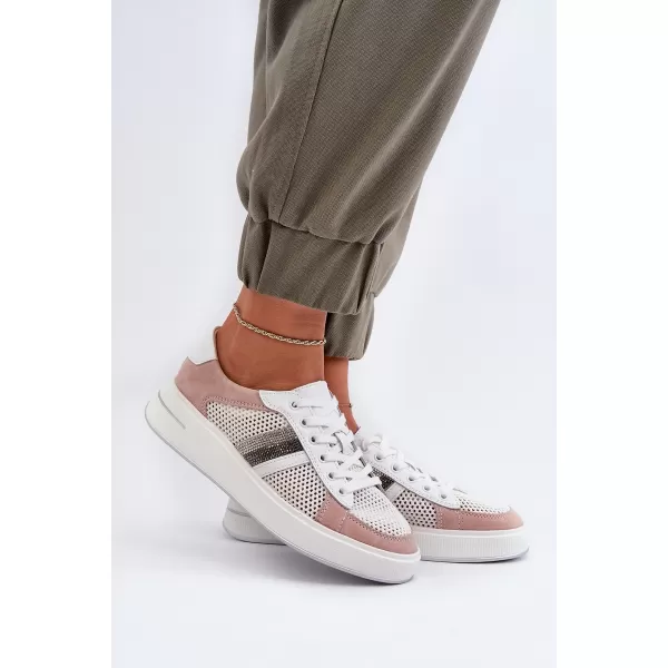  Adidași de damă D&A LR110 ALB/ROZ 