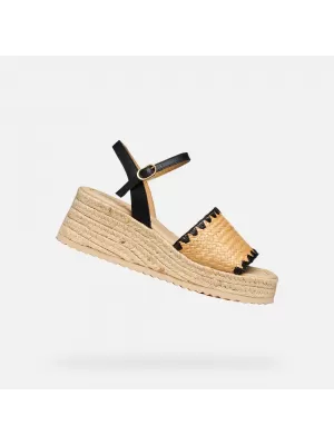 Pantofi cu pană de damă GEOX ALEMERIA G012882 NEGRU