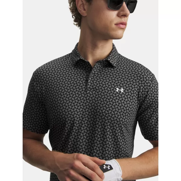  Tricou pentru bărbați UNDER ARMOUR T2G PRINTED POLO 6012304-001 NEGRU 