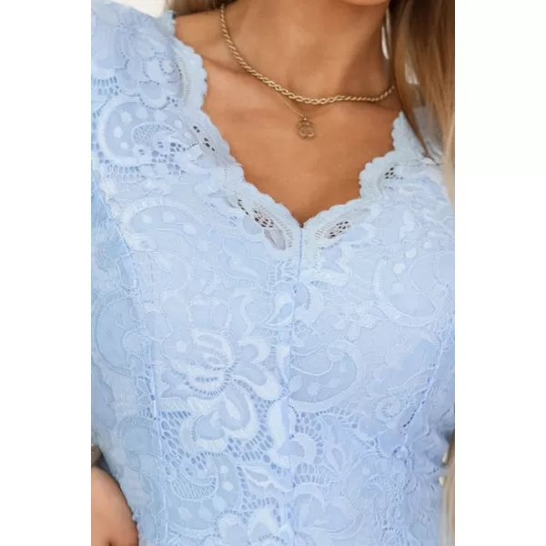  Rochie NUMOCO 309-15 ALBASTRU DESCHIS 