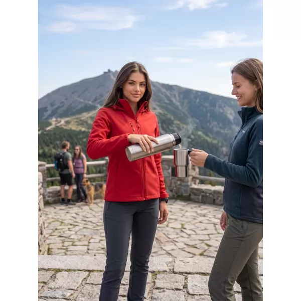  Jachetă softshell pentru femei ALTISPORT NoPrint NP/ALW945 ROŞU 