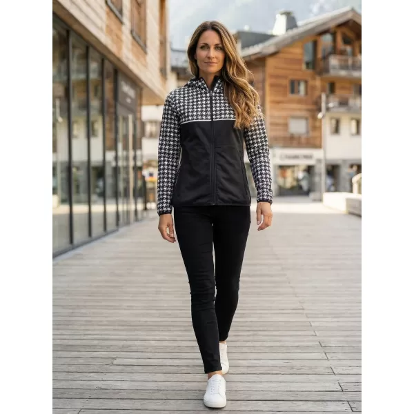  Jachetă softshell premium pentru femei ALTISPORT VOJ/ALW048JACK01 ALB-NEGRU 