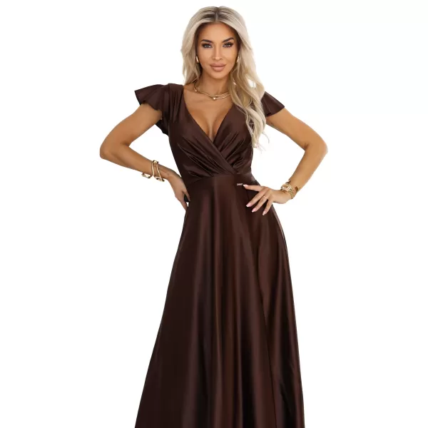  Rochie NUMOCO 411-15 CIOCOLATĂ 