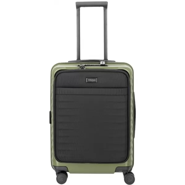  Valiză TITAN Upgrade S23 Front pocket Forest green VERDE DE PĂDURE 