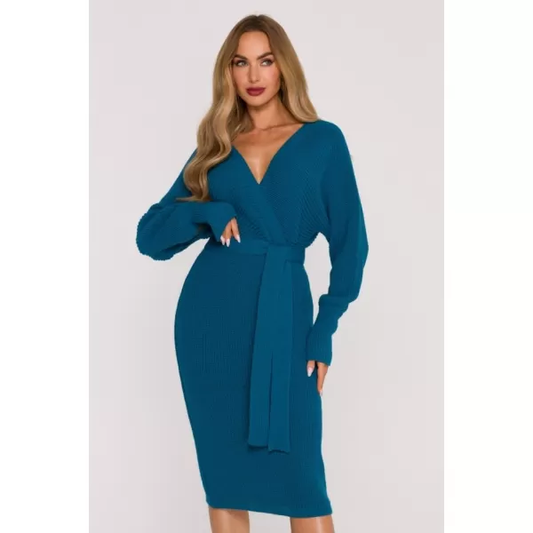  Rochie MOE M810 ALBASTRU OCEANIC 