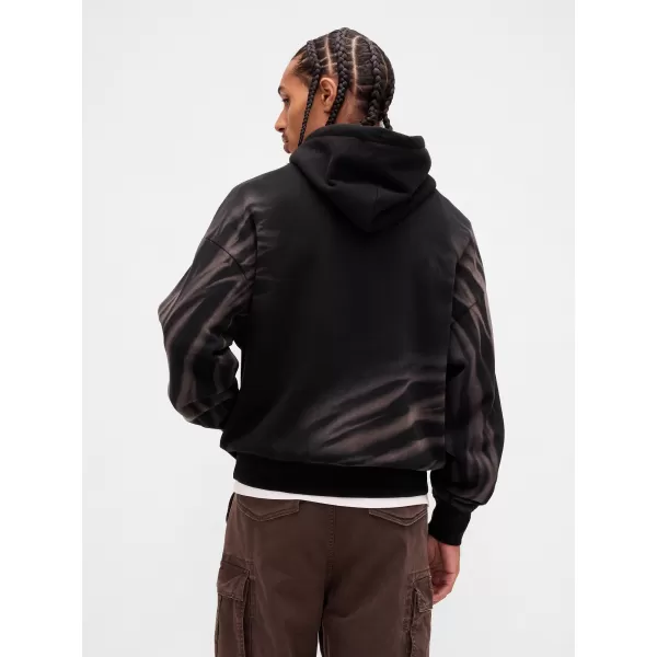  Hanorac pentru bărbați GAP CORP LOGO HOODIE PULLOVER 851641-01 NEGRU 