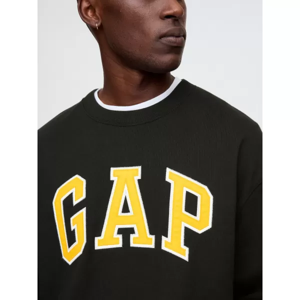  Hanorac pentru bărbați GAP LOGO CREW SWEATSHIRT 616625-02 NEGRU ADEVĂRAT 