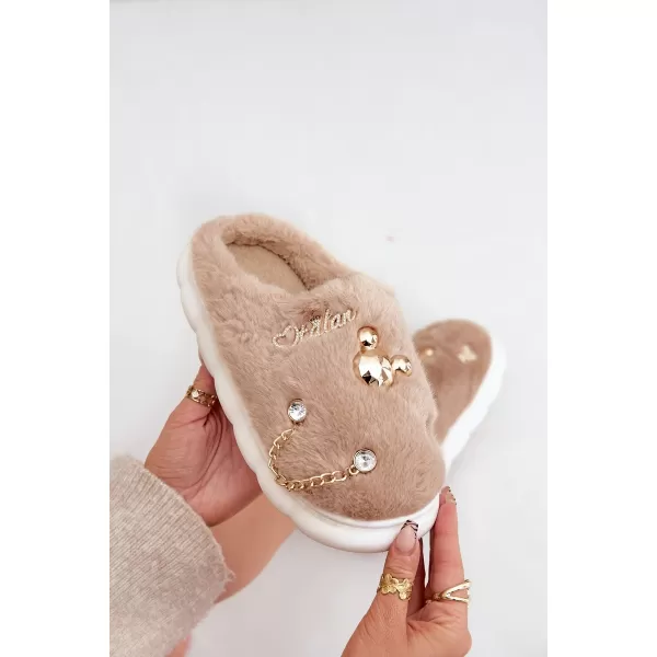  Papuci de damă BOTO IVELFEDI 35012 KAKI 