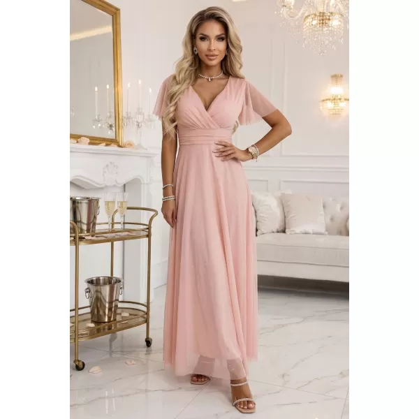 Rochie NUMOCO 635-7 PIERSICĂ 