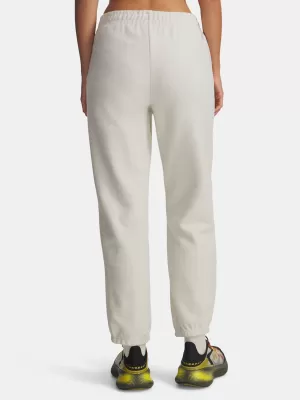 Pantaloni de trening pentru femei UNDER ARMOUR ICON TERRY VARSITY JOGGER 6004858-110 ALB