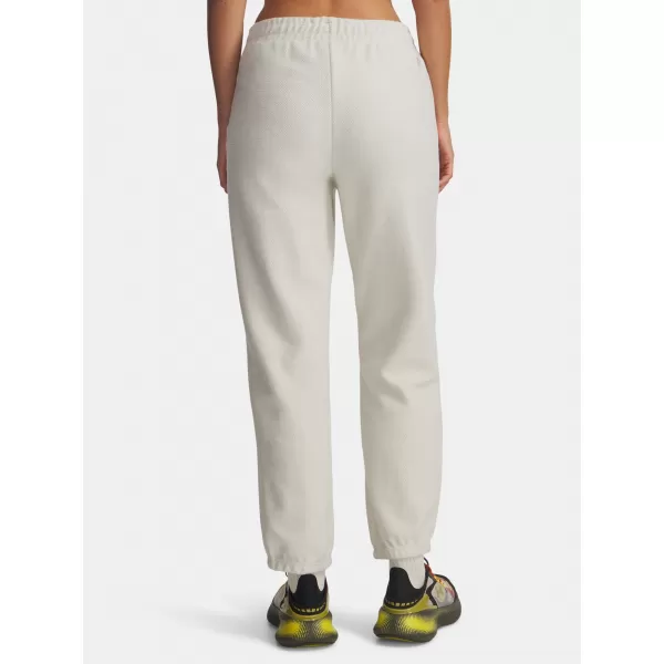  Pantaloni de trening pentru femei UNDER ARMOUR ICON TERRY VARSITY JOGGER 6004858-110 ALB 