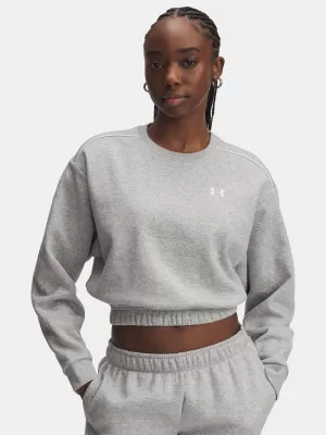 Hanorac de dama UNDER ARMOUR UA RIVAL FLEECE PIPED CREW 6007035-011 GRI