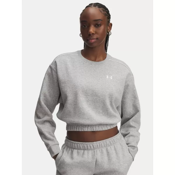  Hanorac de dama UNDER ARMOUR UA RIVAL FLEECE PIPED CREW 6007035-011 GRI 