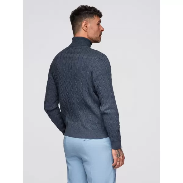  Pulover pentru bărbați OMBRE OM-SWTN-0157 ALBASTRU MARIN 
