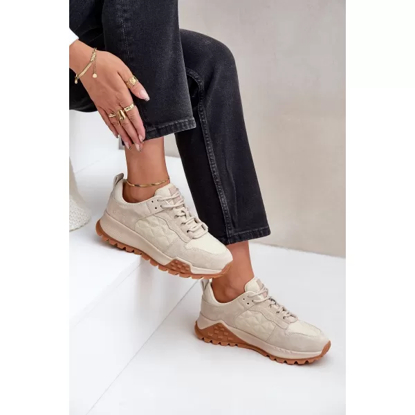  Adidasi de dama BIG STAR OO274A315 BEJ Pantofi Big Star 