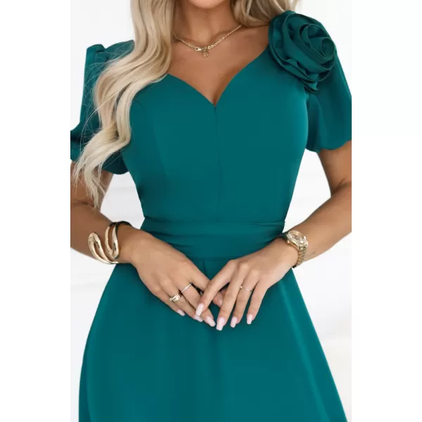  Rochie NUMOCO 653-1 VERDE STICLA 