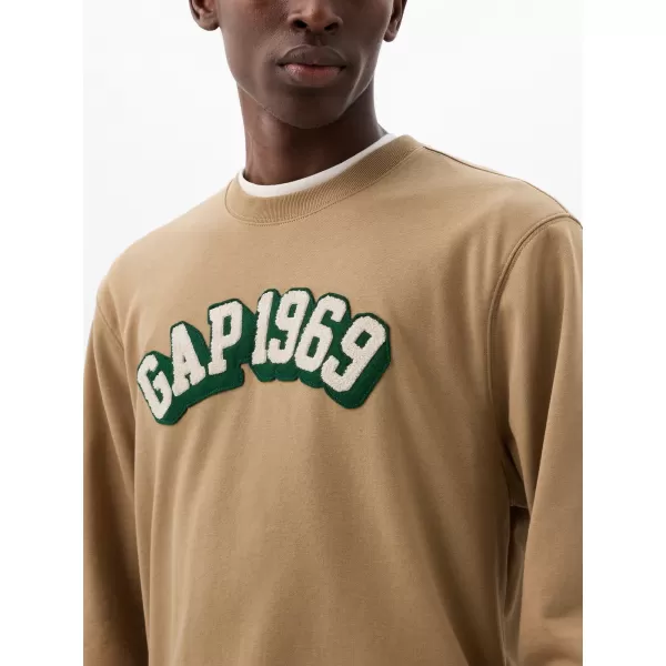  Hanorac pentru bărbați GAP LOGO CREWNECK SWEATSHIRT 829103-08 KAKI PERFECT 