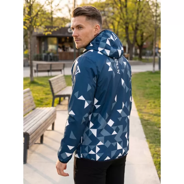  Jachetă softshell premium pentru bărbați ALTISPORT VOJ/ALM108JACK01 BLEUMARIN/ALB 