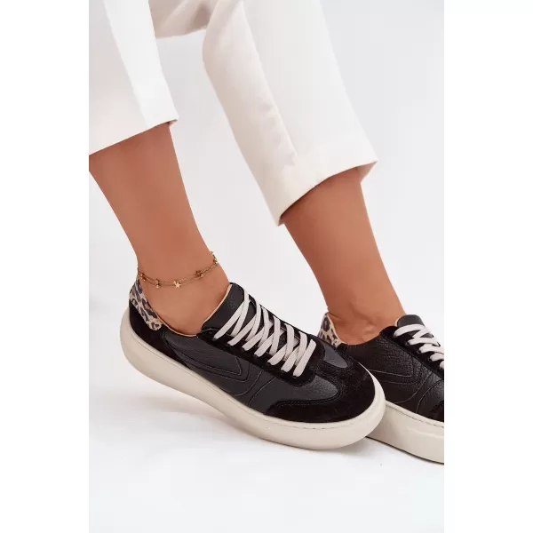  Adidași de damă ZAZOO N1263 BEJ/NEGRU 