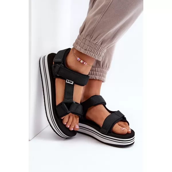  Sandale de dama LEE COOPER LCW-24-05-2753L NEGRU/ALB 