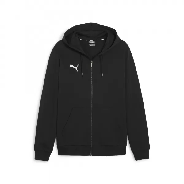  Hanorac pentru bărbați PUMA TEAMGOAL CASUALS HOODED JACK 658595_03 PUMA NEGRU/PUMA ALB 