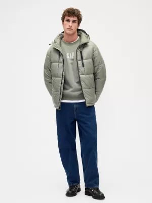 Hanorac pentru bărbați GAP CORP LOGO SWEATSHIRT 873445-02 VERDE MESCULEN