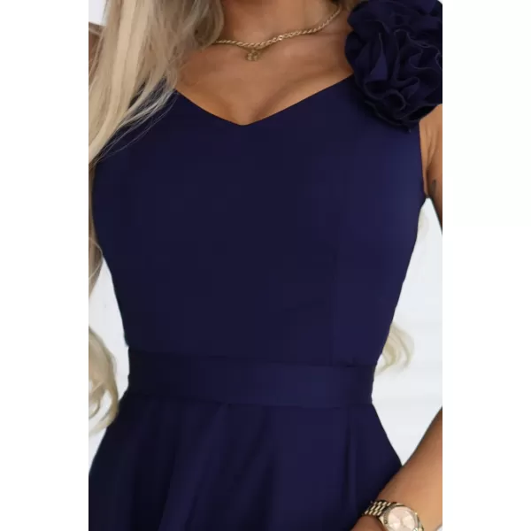  Rochie NUMOCO 643-4 ALBASTRU MARIN 