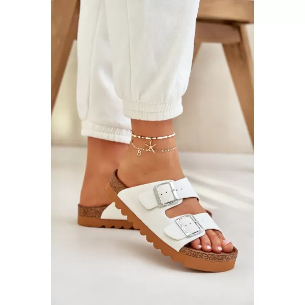  Papuci dama BIG STAR LL274480 WHITE Pantofi Big Star 