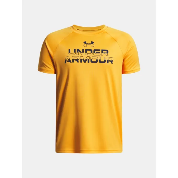  Tricou băieți UNDER ARMOUR UA TECH SPLIT WORDMARK SS 1383010-793 PORTOCALE 
