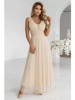 Rochie NUMOCO 637-4 BEJ ȘAMPANIE