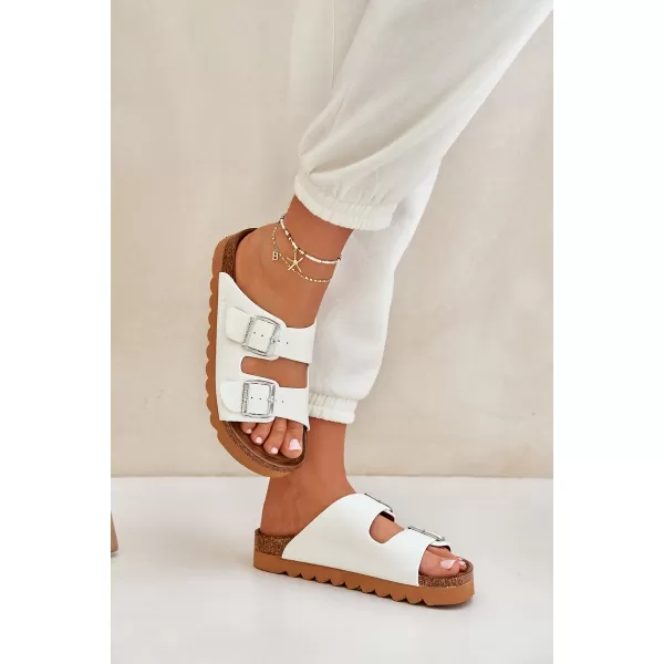  Papuci dama BIG STAR LL274480 WHITE Pantofi Big Star 