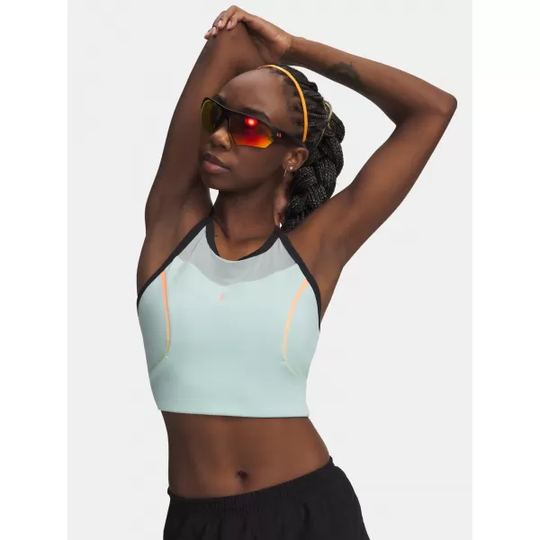 Maieu de damă UNDER ARMOUR UA VELOCITI ELITE CROP TANK 6009499-703 VERDE 