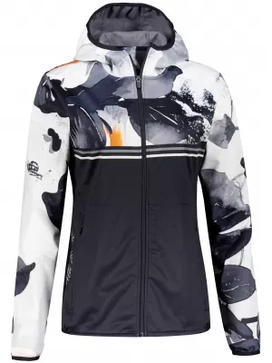 Jachetă softshell premium pentru femei ALTISPORT VOJ/ALW117JACK01 NEGRU/PORTOCALIU