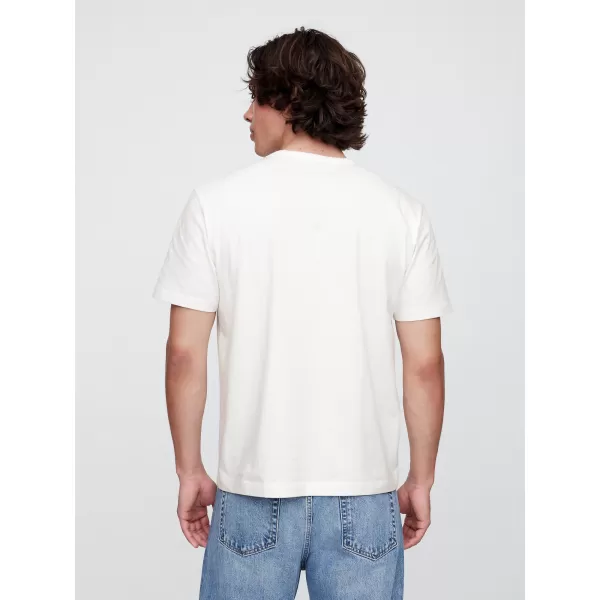  Tricou pentru bărbați GAP HIGH DENSITY LOGO TEE 782369-01 NOU ALB 